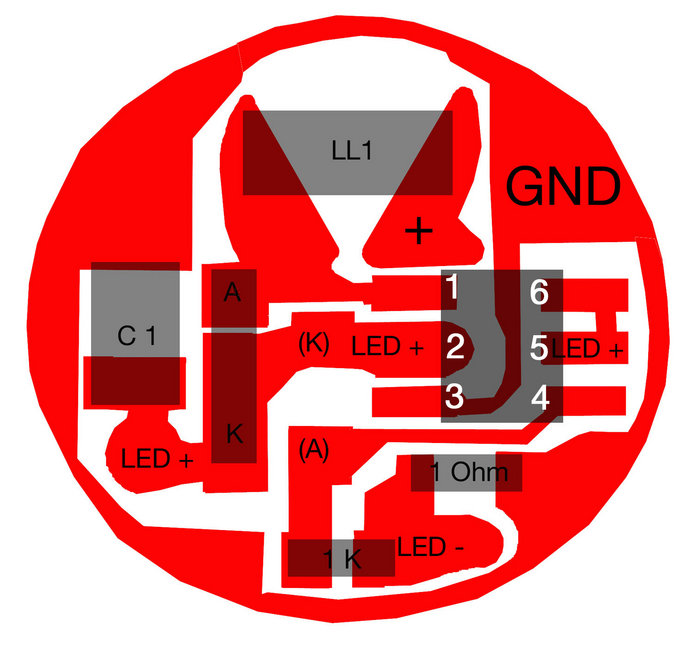 Platine des Aufwärtsreglers